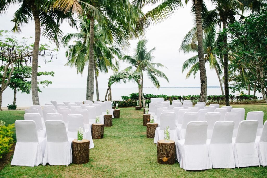 Garden wedding on Pitcairn Islands