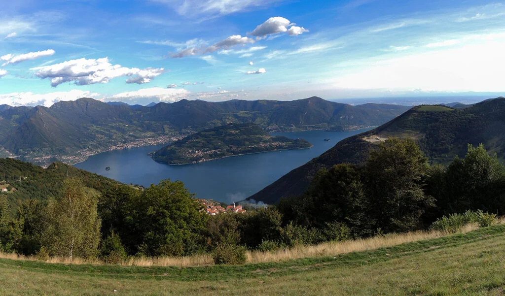 View of Monte Isola Italy from the mainland