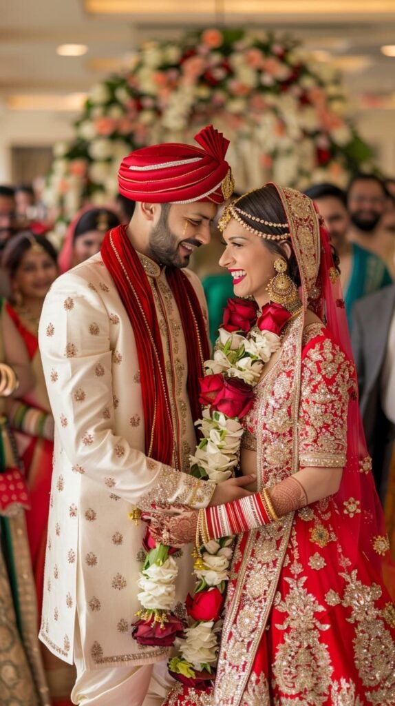 traditional south east asian wedding couple