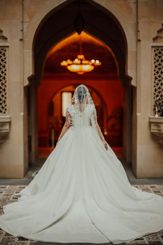 white wedding dress with voluminous skirt resized